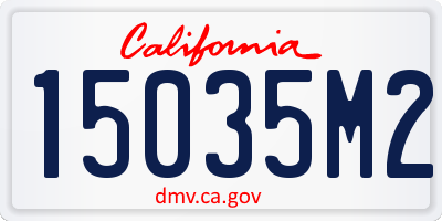 CA license plate 15035M2