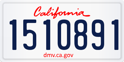 CA license plate 1510891