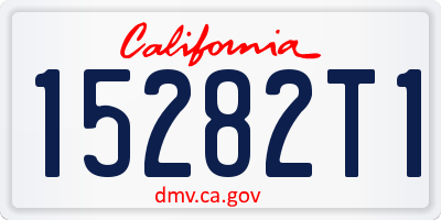 CA license plate 15282T1