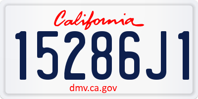 CA license plate 15286J1