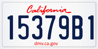 CA license plate 15379B1