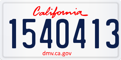 CA license plate 1540413