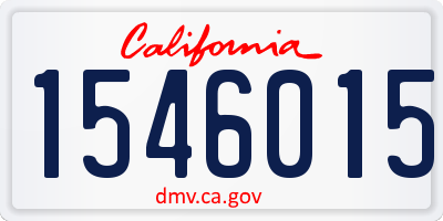 CA license plate 1546015