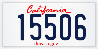 CA license plate 15506