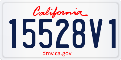 CA license plate 15528V1