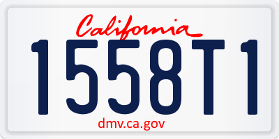 CA license plate 1558T1