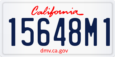 CA license plate 15648M1