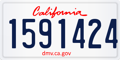 CA license plate 1591424