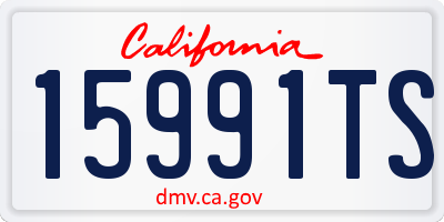 CA license plate 15991TS