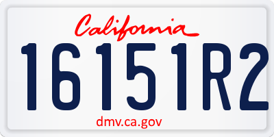 CA license plate 16151R2