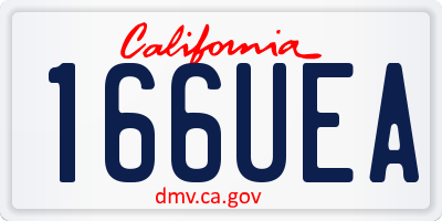 CA license plate 166UEA