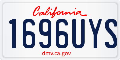 CA license plate 1696UYS