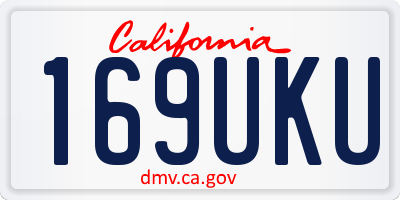 CA license plate 169UKU