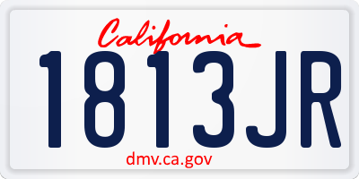 CA license plate 1813JR