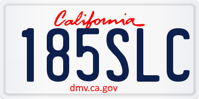 CA license plate 185SLC