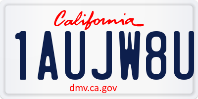 CA license plate 1AUJW8U