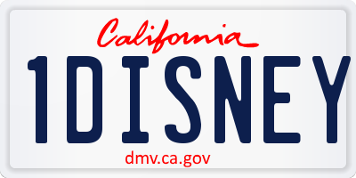 CA license plate 1DISNEY