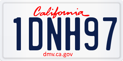 CA license plate 1DNH97