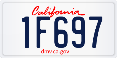 CA license plate 1F697