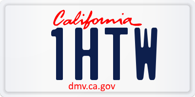 CA license plate 1HTW