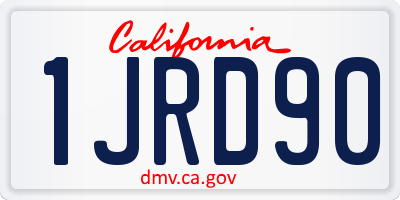 CA license plate 1JRD90