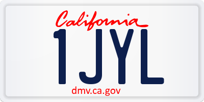 CA license plate 1JYL