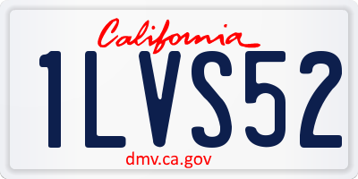 CA license plate 1LVS52