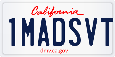 CA license plate 1MADSVT