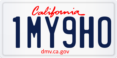 CA license plate 1MY9HO