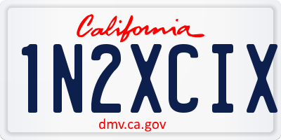 CA license plate 1N2XCIX