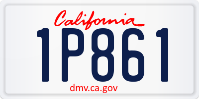 CA license plate 1P861