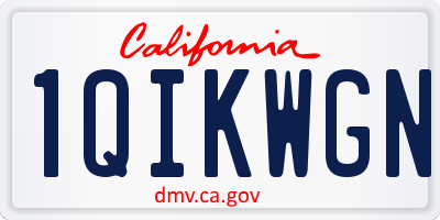 CA license plate 1QIKWGN