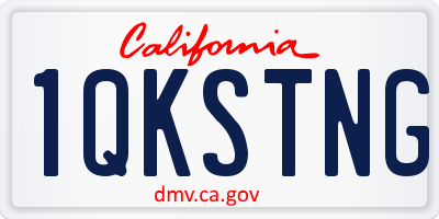 CA license plate 1QKSTNG