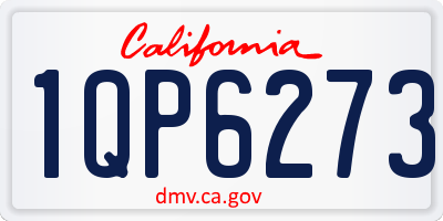 CA license plate 1QP6273