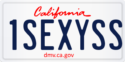 CA license plate 1SEXYSS