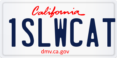 CA license plate 1SLWCAT