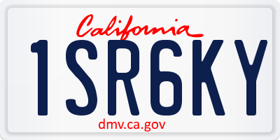 CA license plate 1SR6KY