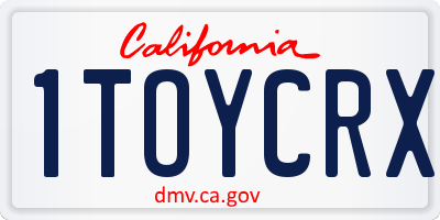 CA license plate 1TOYCRX