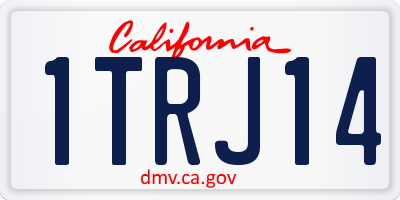 CA license plate 1TRJ14