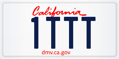 CA license plate 1TTT