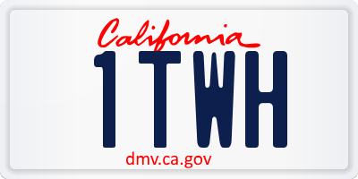 CA license plate 1TWH