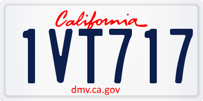 CA license plate 1VT717