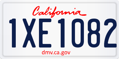 CA license plate 1XE1082