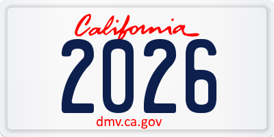 CA license plate 2026