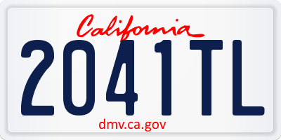 CA license plate 2041TL