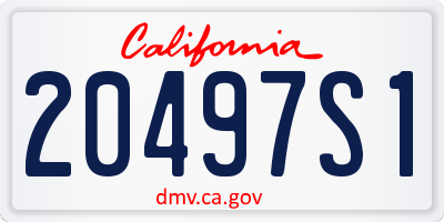 CA license plate 20497S1