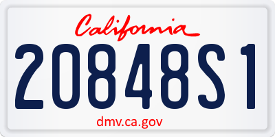 CA license plate 20848S1