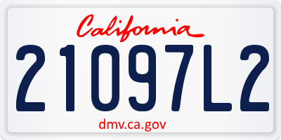 CA license plate 21097L2