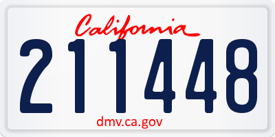 CA license plate 211448