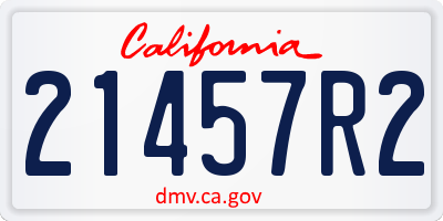 CA license plate 21457R2